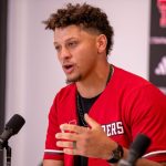 Why is Patrick Mahomes at WCWS Game 2 between Texas Tech and Texas?