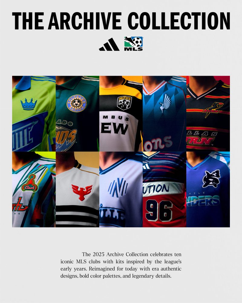 MLS and Adidas launch Archive Collection with 10 retro kits