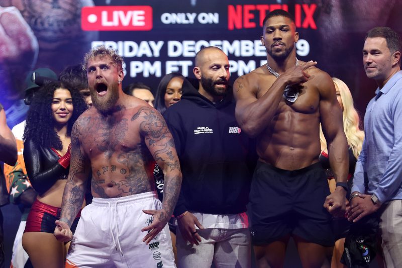 Jake Paul vs. Anthony Joshua weigh-in live highlights