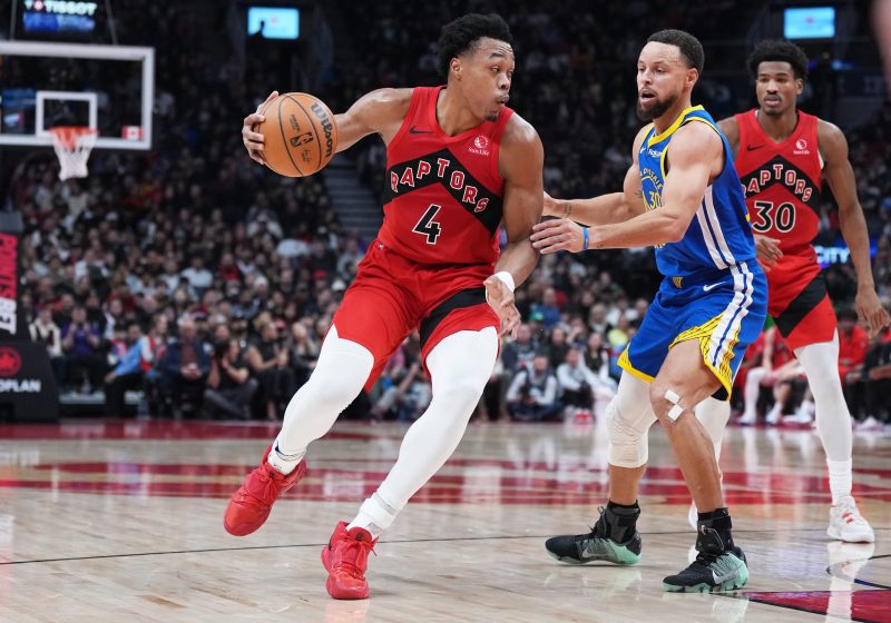 Raptors upend Warriors behind Scottie Barnes’ historic triple-double